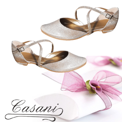 Czółenka błyszczące W/E-00245 CASANI